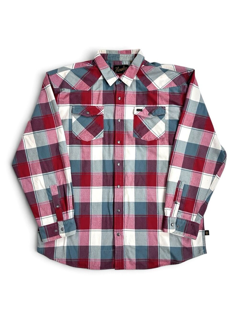 Howler Brothers Stockman Flannel Snapshirt XXL Pearl Snap Western Plaid